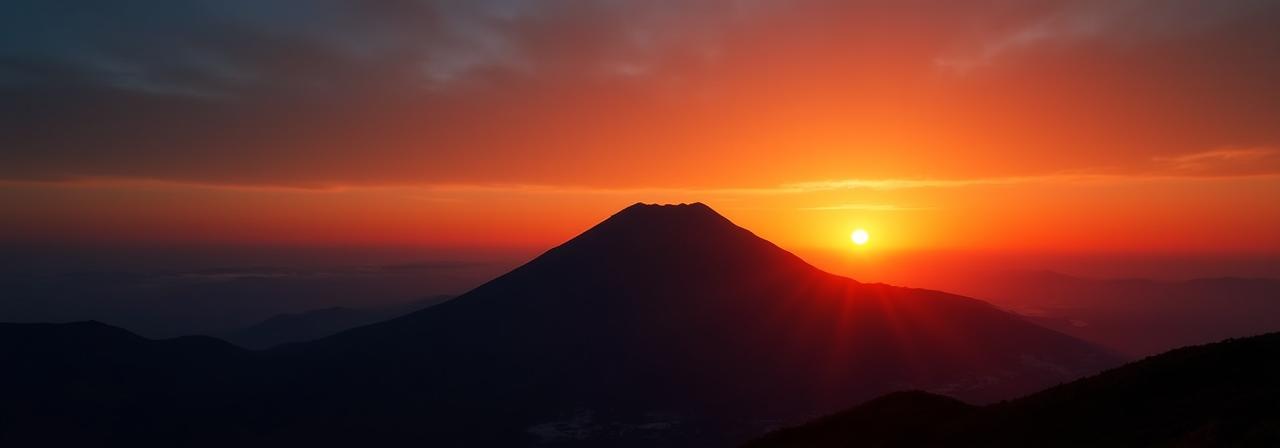 Veduta artistica di un vulcano toscano